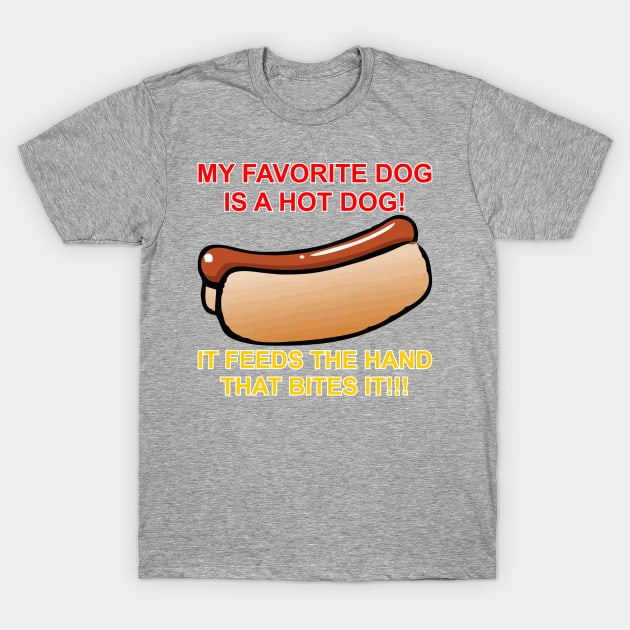 Hot Dog T-Shirt by Cavalrysword